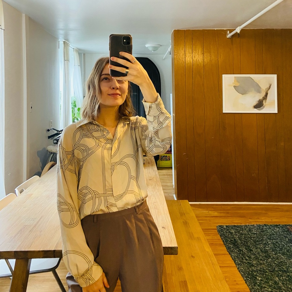 Silky Button Up Shirt